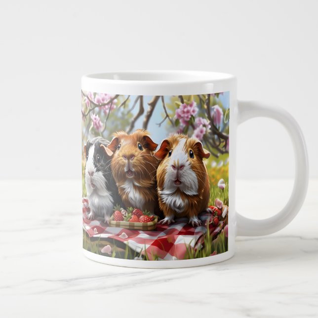 Taza De Café Gigante Picnic De Cerdo De Guinea (Derecha)