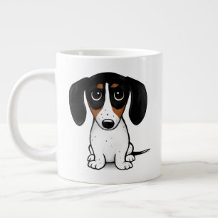 Taza De Café Gigante Piebald Dachshund   Perro de cachorro
