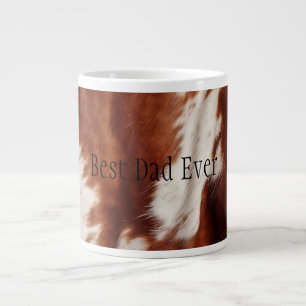 Taza De Café Gigante Piel de vaca de animales blancos de Brown Occident