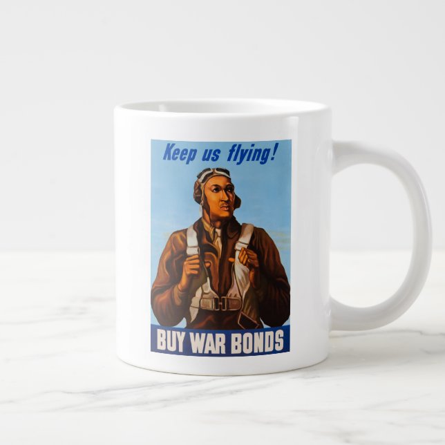 Taza De Café Gigante Pilotos de Combate Aviadores Afroamericanos de la  (Derecha)