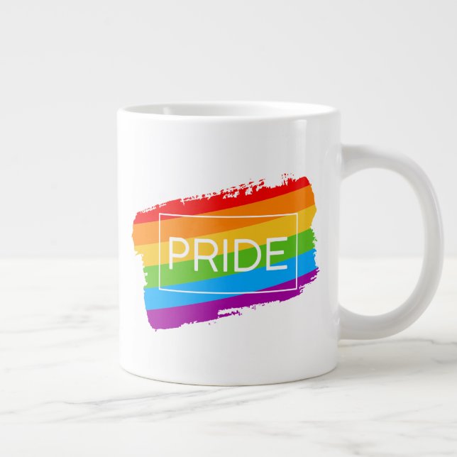 Taza De Café Gigante Pincel de orgullo arcoiris (Derecha)