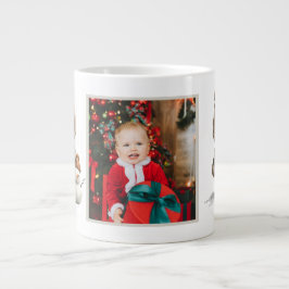 Taza De Café Gigante Pingüino de invierno con diseño de muñeco de nieve
