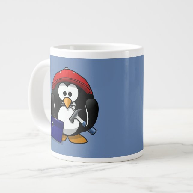 Taza De Café Gigante Pingüino del artesano del dibujo animado con el (Izquierda)