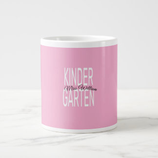 Taza De Café Gigante Pink Kindergarten Miss William Custom Teacher Fabr