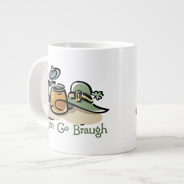 Taza De Café Gigante Pint and Hat Erin Go Braugh (Izquierda)