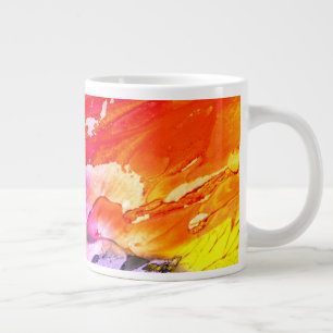 Taza De Café Gigante Pintura abstracta colorida