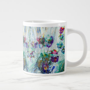 Taza De Café Gigante Pintura abstracta de colibrí