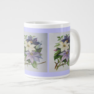 Taza De Café Gigante Pintura acrílica de Lilac Clematis Vine