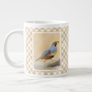 Taza De Café Gigante Pintura de codorniz de gambrel original arte de av