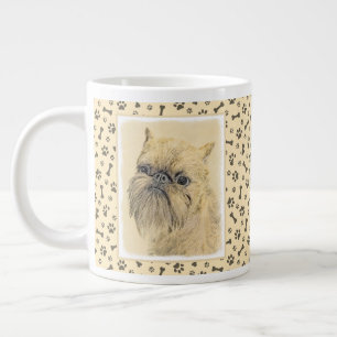 Taza De Café Gigante Pintura de griffon de Bruselas - Arte de perro ori