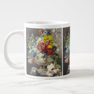 Taza De Café Gigante Pintura de Jardín Botánico Floral Elegante Vintage