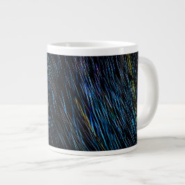 Taza De Café Gigante Pintura de luz azul turquesa 1
