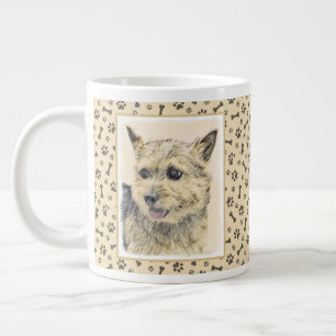 Taza De Café Gigante Pintura de Norwich Terrier - Arte de Perro Origina