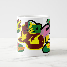 Taza De Café Gigante Pintura de pavo real