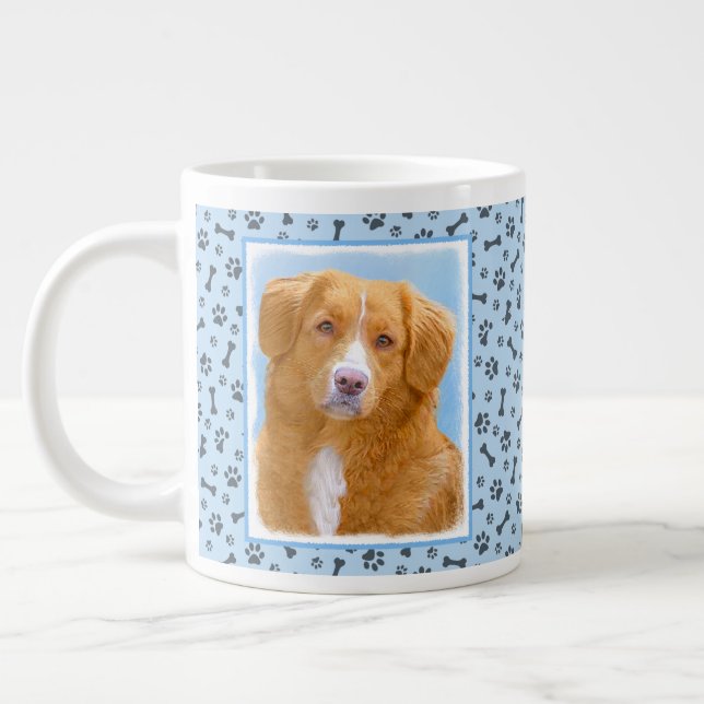 Taza De Café Gigante Pintura de perro de la recuperación del pato de Nu (Izquierda)