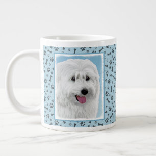 Taza De Café Gigante Pintura de perro pastor de Lowland polaco - Arte d