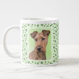 Taza De Café Gigante Pintura de Terrier Irlandés - Arte de Perro Origin