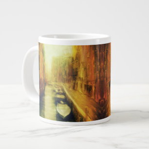 Taza De Café Gigante Pintura del Canal de Venecia Balcony