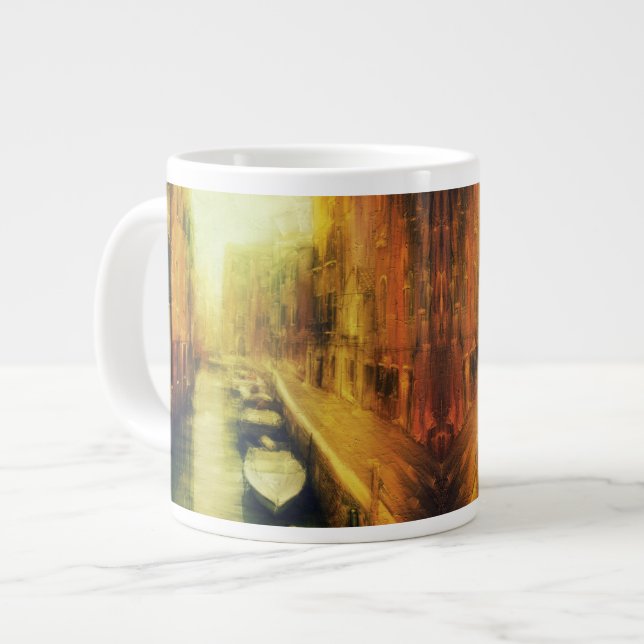Taza De Café Gigante Pintura del Canal de Venecia Balcony (Izquierda)