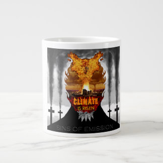 Taza De Café Gigante Pintura digital sobre el cambio climático.