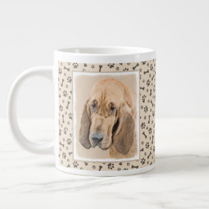 Taza De Café Gigante Pintura Sangrienta - Arte Perro Original.
