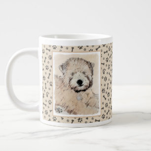 Taza De Café Gigante Pintura Terrier de Ruedas Recubiertas Blancas Arte