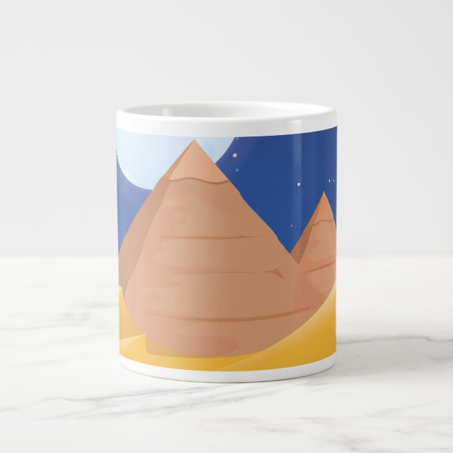 Taza De Café Gigante Pirámides de Egipto (Frente)