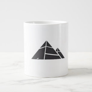 Taza De Café Gigante Pirámides negras y blancas