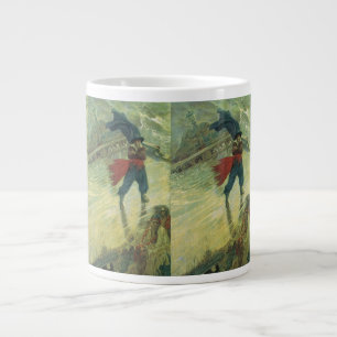 Taza De Café Gigante Pirata Antiguo, El holandés errante por Howard Pyl