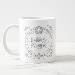 Taza De Café Gigante Pisces Zodiac Personalizado CumpleañosMug