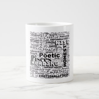 Taza De Café Gigante Pisces Zodiac Word Cloud Inspiration