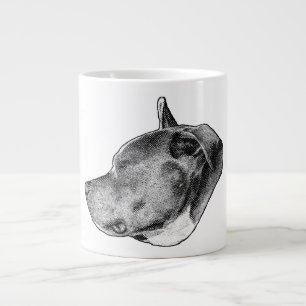 Taza De Café Gigante pitbull de fuerza puntual