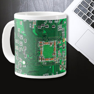 Taza De Café Gigante Placa del circuito impreso para el circuito verde 