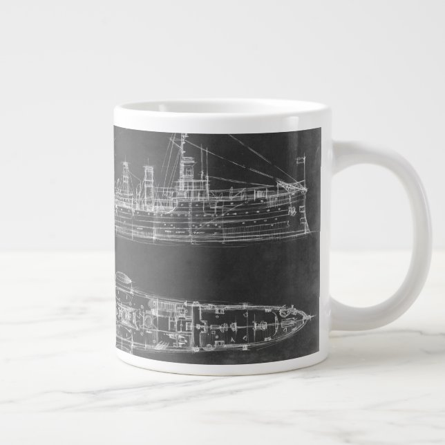 Taza De Café Gigante Plan de crucero naval (Derecha)