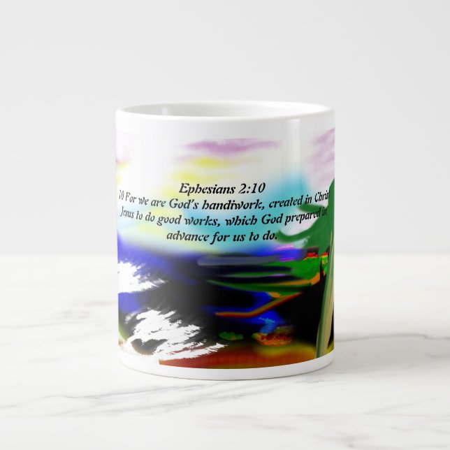 Taza De Café Gigante Plan de luz de Jesús (Frente)