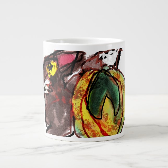 Taza De Café Gigante Plan de otoño de Fox (Frente)