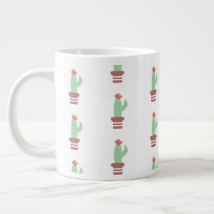 Taza De Café Gigante Planta de cactus moderna simple en maceta