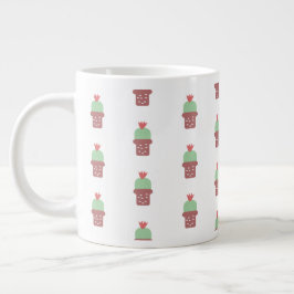 Taza De Café Gigante Planta de cactus moderna simple en maceta