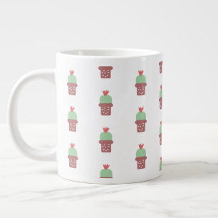 Taza De Café Gigante Planta de cactus moderna simple en maceta