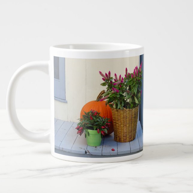 Taza De Café Gigante Planta de calabaza y pimienta - Viñedo de Martha (Izquierda)