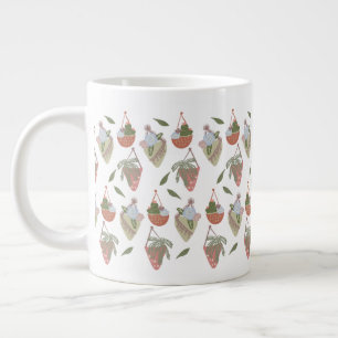 Taza De Café Gigante Plantas colgantes suculentas y de cactus Verdes