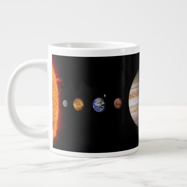 Taza De Café Gigante PLANTAS DEL Personalizado DEL SISTEMA SOLAR (Izquierda)