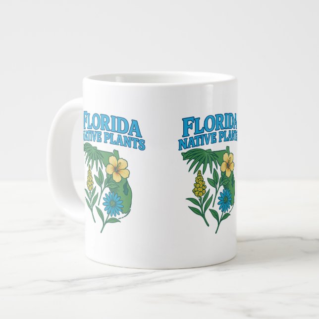 Taza De Café Gigante Plantas nativas de Florida (Izquierda)