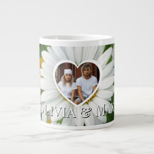 Taza De Café Gigante Plantilla de mareas blancas de Boho