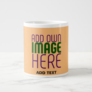 TAZA DE CAFÉ GIGANTE PLANTILLA DE TEXTO DE IMAGEN DE NARANJA DE PAZ EDI