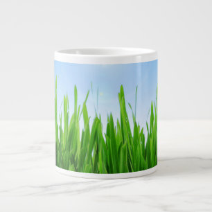 Taza De Café Gigante Plantilla de texto personalizado de cielo azul hie