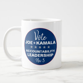 Taza De Café Gigante Plantilla Vote Joe Biden Kamala Harris 2024