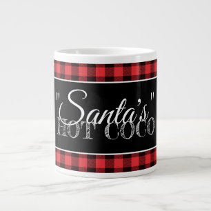 Taza De Café Gigante Plata caliente de Coco roja y búfalo negro