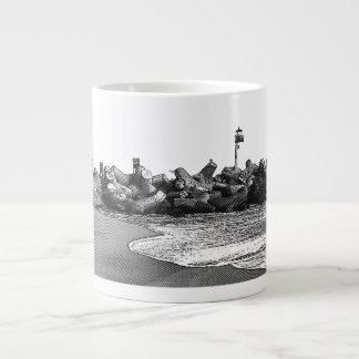 Taza De Café Gigante Playa de Seabright, Santa Cruz, 20 oz Jumbo Mug