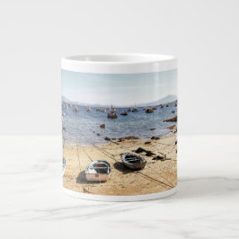 Taza De Café Gigante Playa y barcos